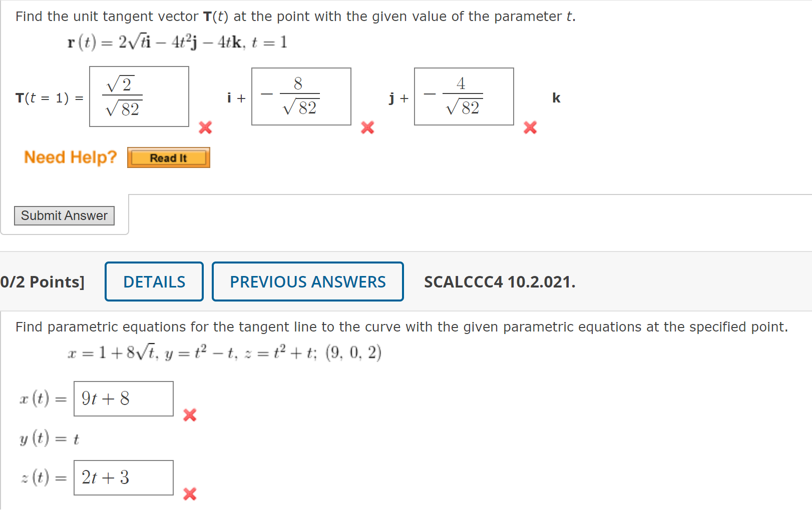 Solved Find The Unit Tangent Vector T T At The Point With Chegg