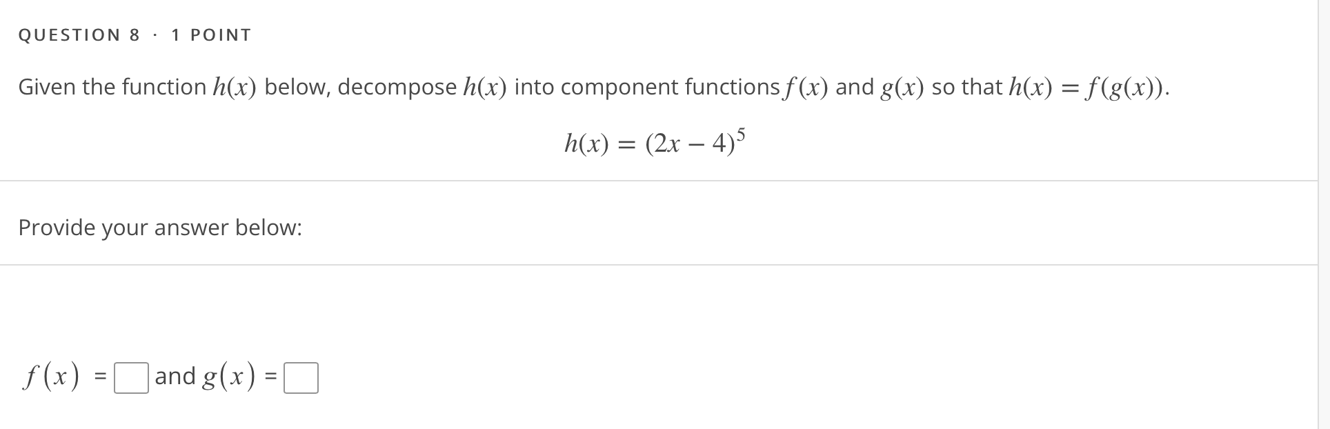 Solved Question Pointgiven The Function H X Below Chegg