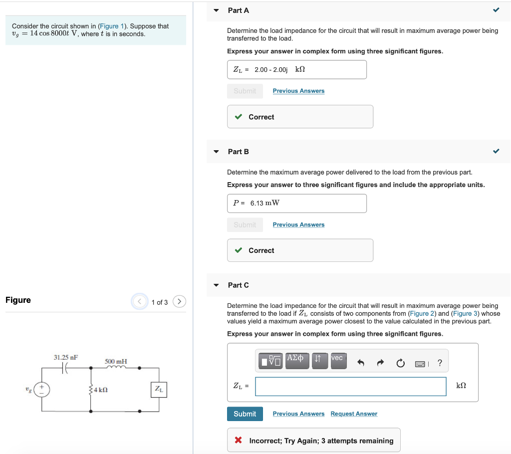 Solved PartA Consider The Circuit Shown In Figure 1 Chegg