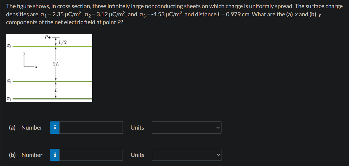 Solved The Figure Shows In Cross Section Three Infinitely Chegg