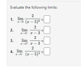 Solved Evaluate The Following Limits Limx X Chegg