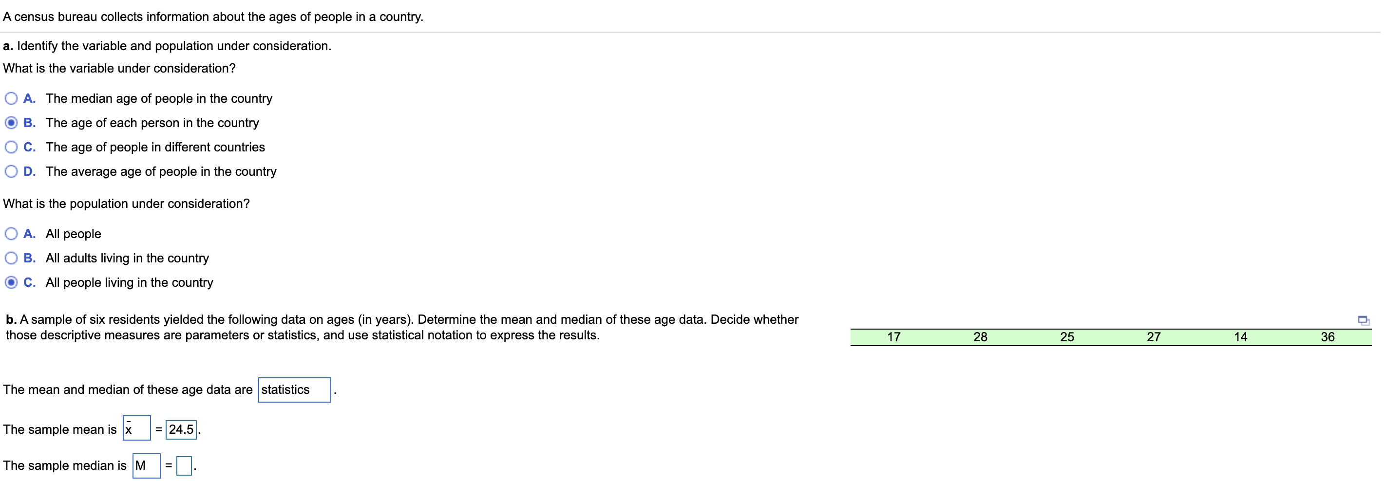 Solved A Census Bureau Collects Information About The Ages Chegg