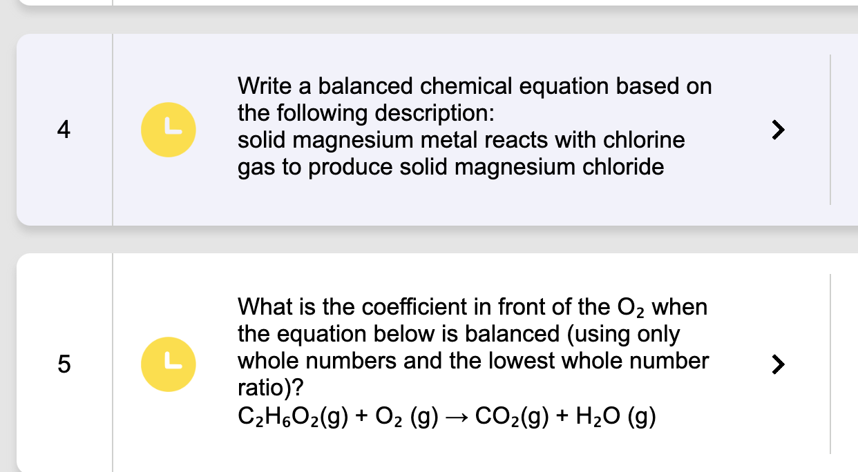 Solved Write A Balanced Chemical Equation Based On The Chegg