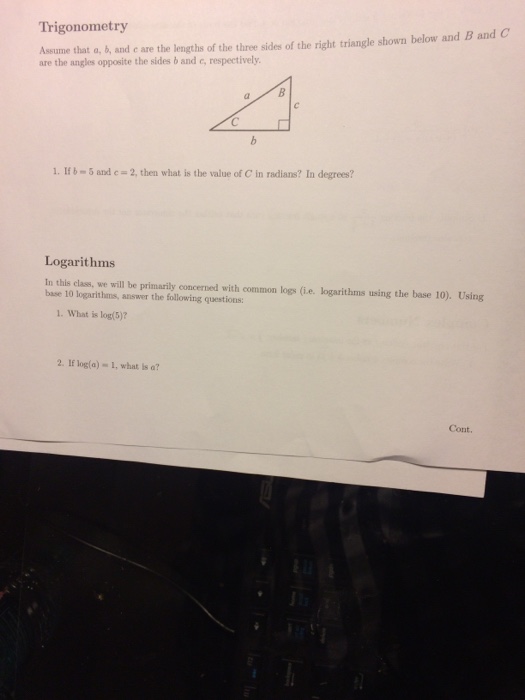 Solved Trigonometry Assume That A Band E Are The Lengths Of Chegg