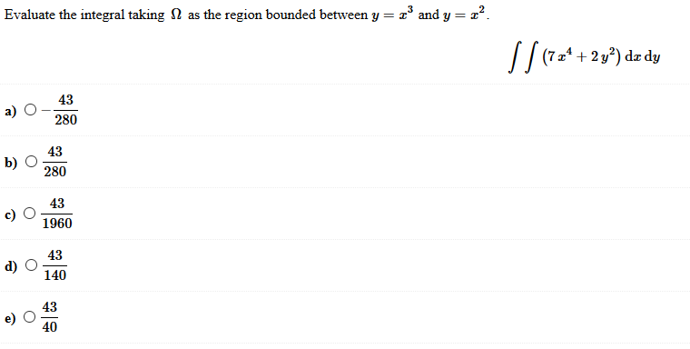 Solved Evaluate The Integral Taking 12 As The Region Bounded Chegg