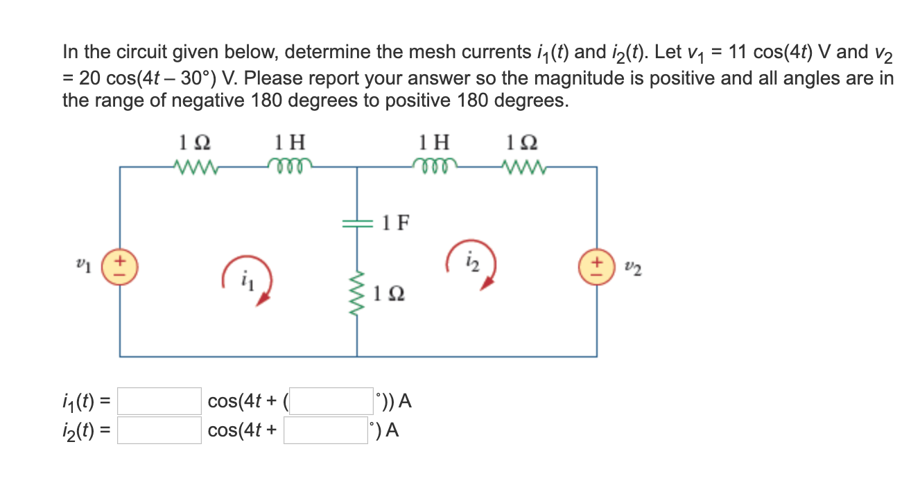 Solved In The Circuit Given Below Determine The Mesh Chegg