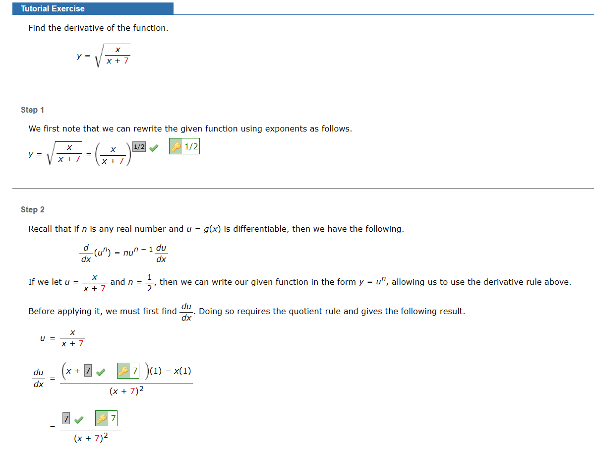 Solved Find The Derivative Of The Function Y X X Step We Chegg