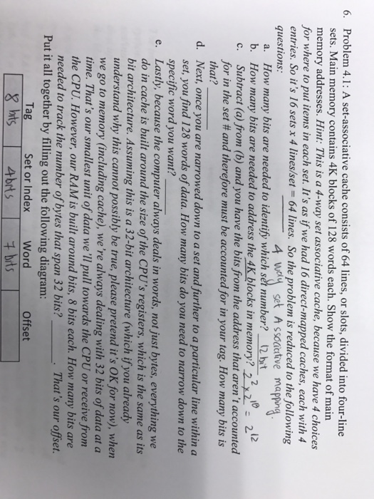 Solved A Set Associative Cache Consists Of Lines Or Chegg