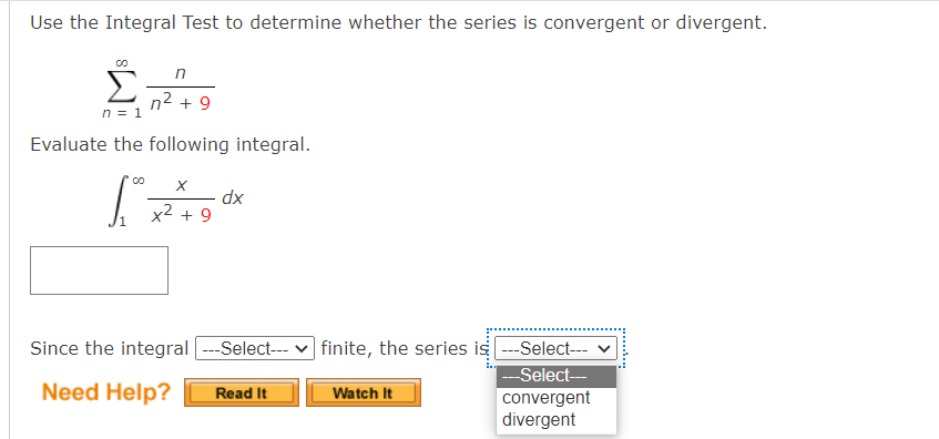 Solved Use The Integral Test To Determine Whether The Ser