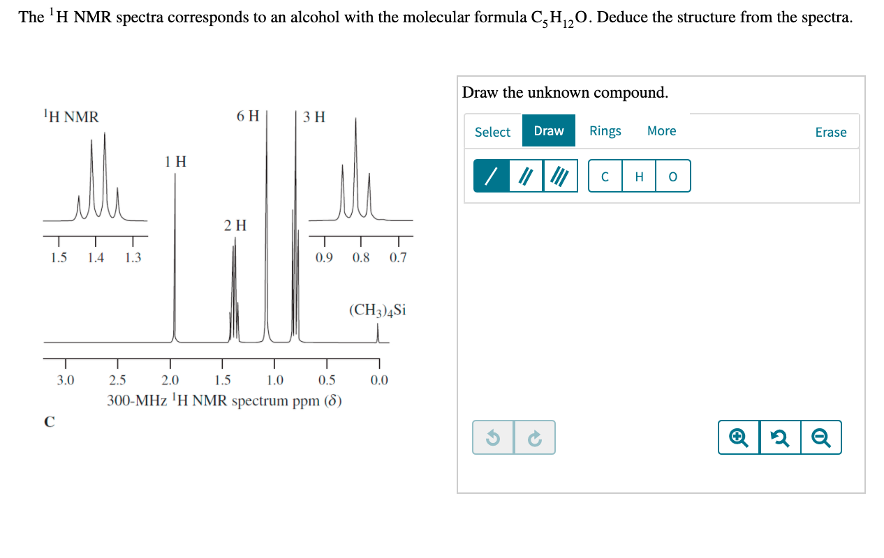 Solved The H Nmr Spectra Corresponds To An Alcohol With The Chegg