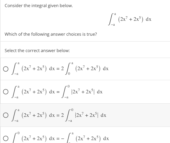 Solved Consider The Integral Given Chegg