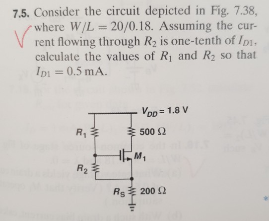 Solved 7 5 Consider The Circuit Depicted In Fig 7 38 Where Chegg