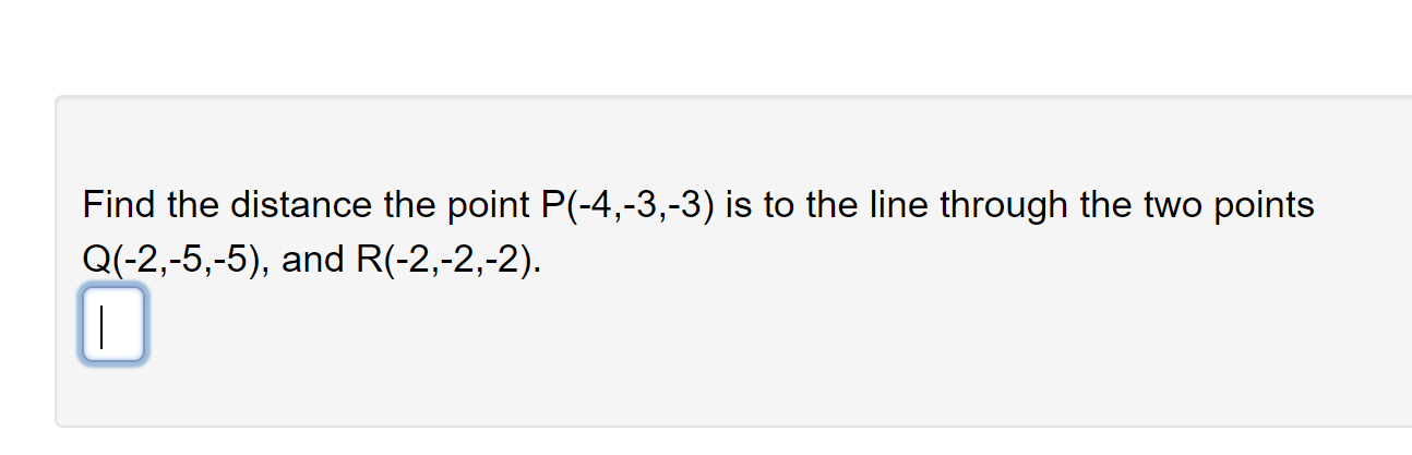 Solved Find The Distance The Point P Is To The Chegg