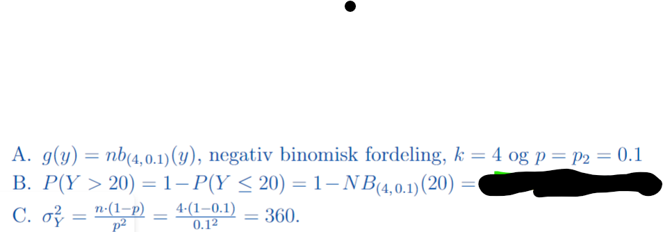 Solved A G Y Nb 4 0 1 Y Negativ Binomisk Fordeling Chegg