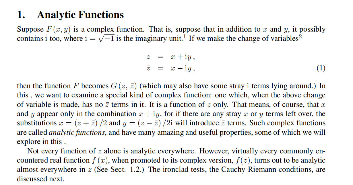 Solved 1 Analytic Functions Suppose F X Y Is A Complex Chegg