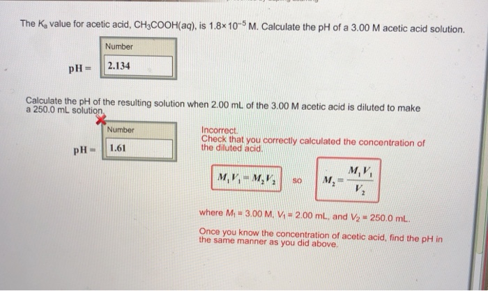 Solved The Ka Value For Acetic Acid CH CoOH Aq Is 1 8x Chegg