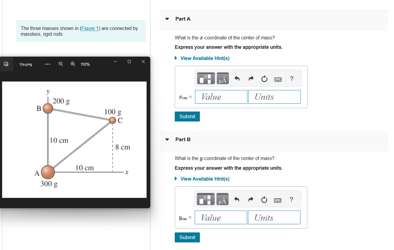 Solved The Three Masses Shown In Figure Are Connected By Chegg