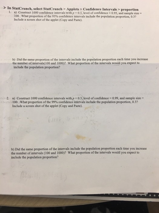 Solved In Statcrunch Select Statcrunch Applets Confidence Chegg