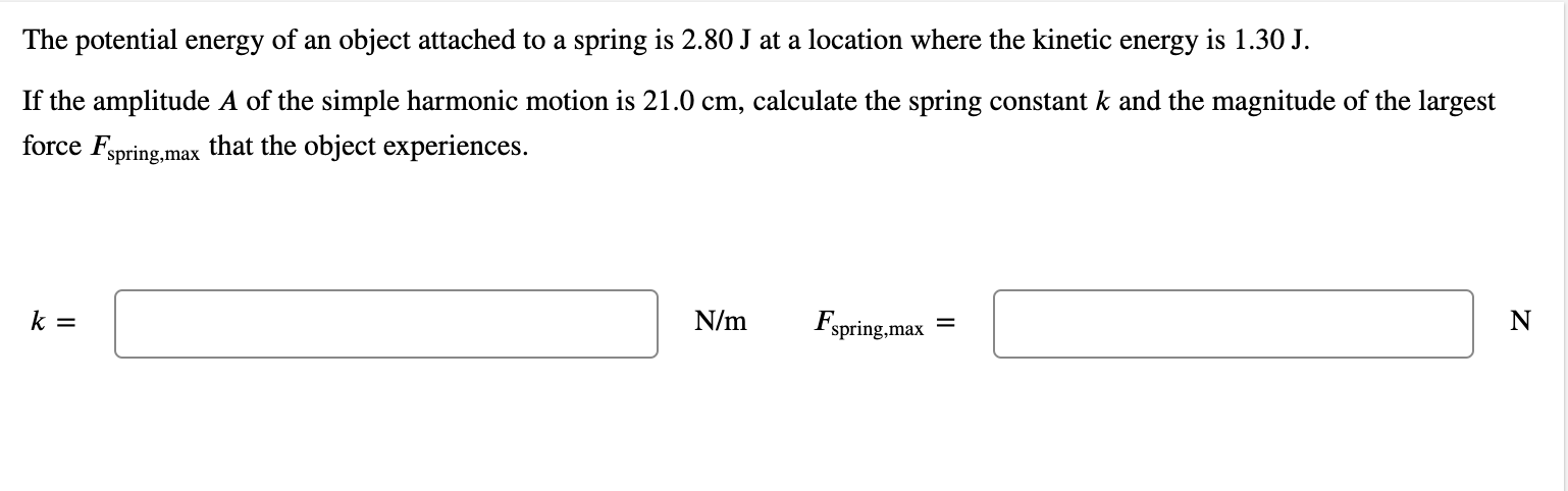 Solved An Undamped Kg Horizontal Spring Oscillator Has Chegg