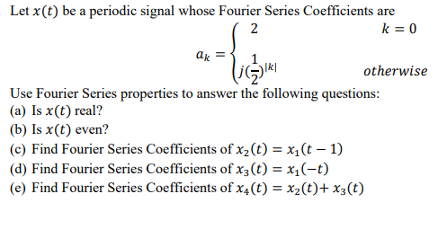 Solved Lizaci Let X T Be A Periodic Signal Whose Fourier Chegg