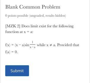 Solved Blank Common Problem O Points Possible Ungraded Chegg