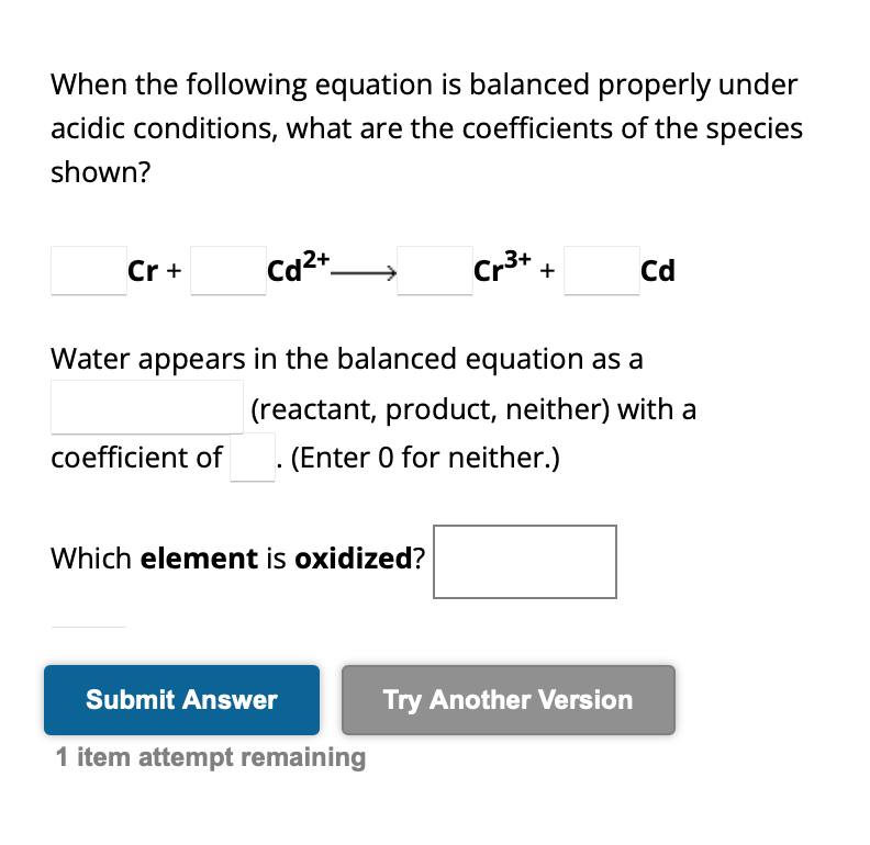 Solved When The Following Equation Is Balanced Properly Chegg