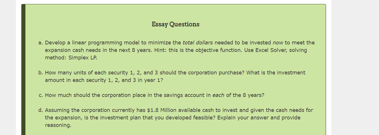 Solved 1 Read The Following Scenario And Then Answer The Chegg