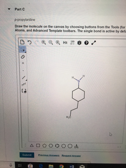 Solved Part C P Propylaniline Draw The Molecule On The Chegg