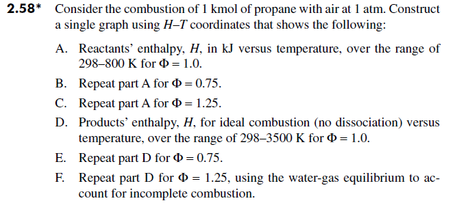 Solved Consider The Combustion Of Kmol Of Propane Chegg