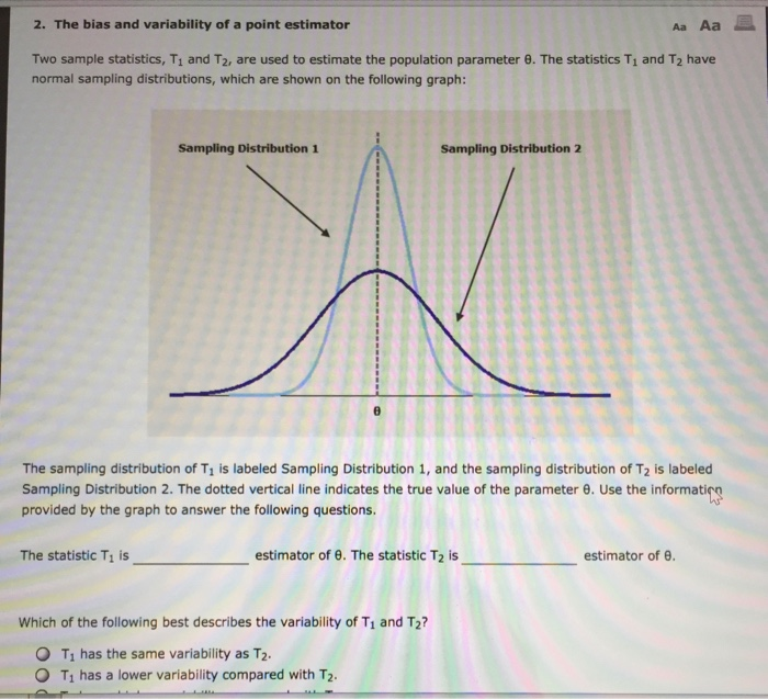 Solved 2 The Bias And Variability Of A Point Estimator Two Chegg