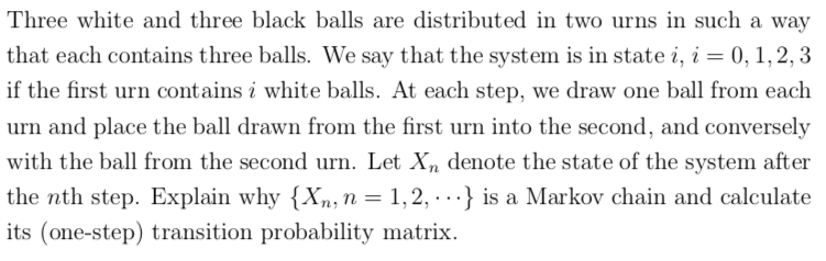 Solved Three White And Three Black Balls Are Distributed In Chegg