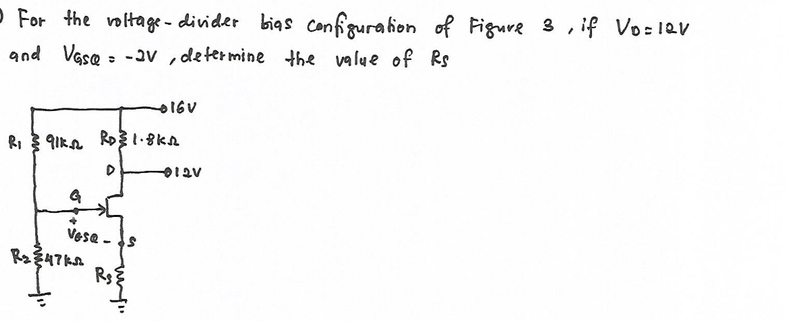 Solved For The Voltage Divider Bias Configuration Of Chegg