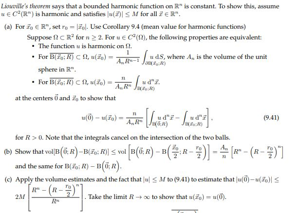 Solved Liouville S Theorem Says That A Bounded Harmonic Chegg