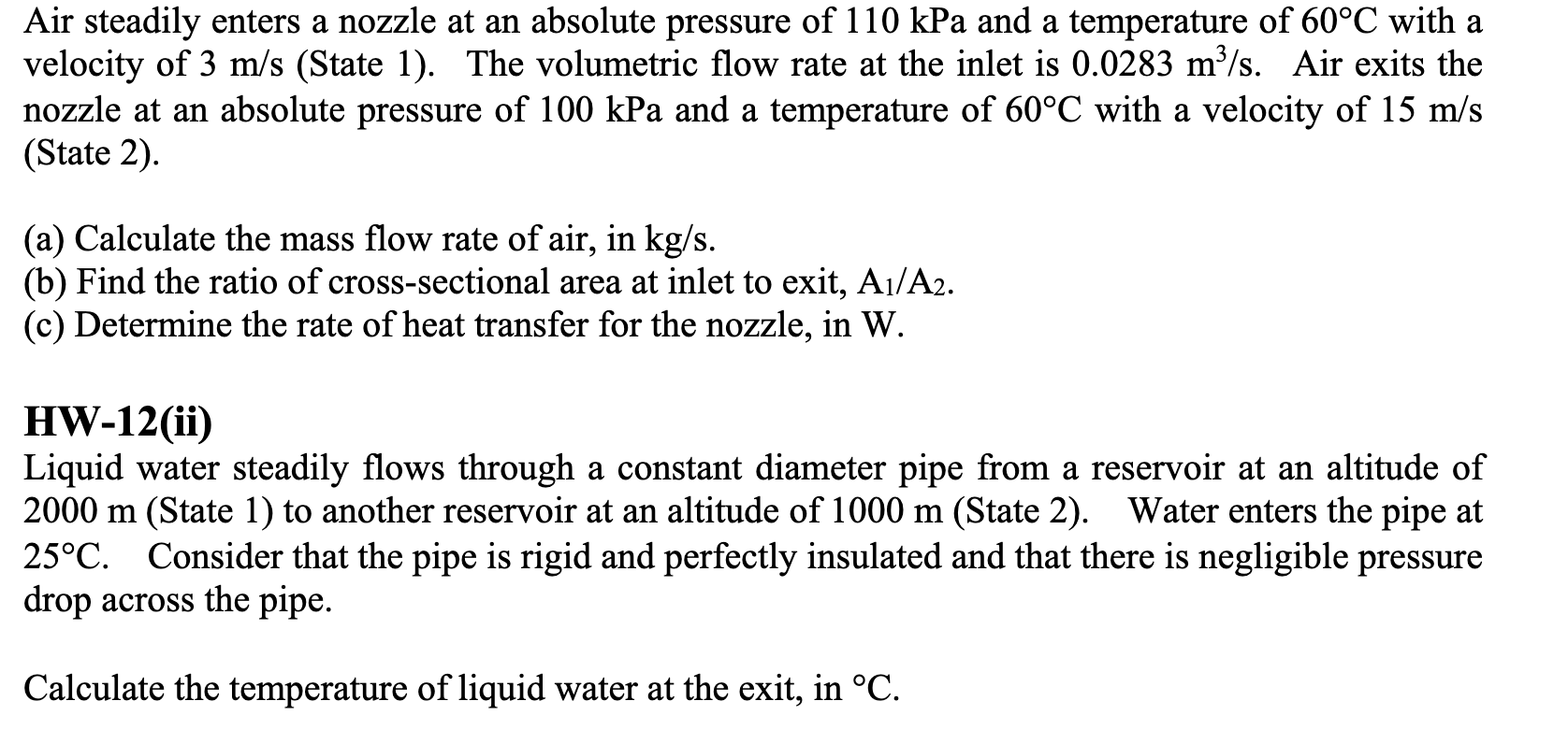 Solved Air Steadily Enters A Nozzle At An Absolute Pres