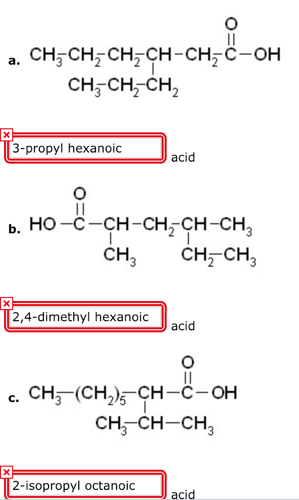 Solved A CHCHCHCH CHC OH CH CH CH2 3 Propyl Hexanoic Acid Chegg