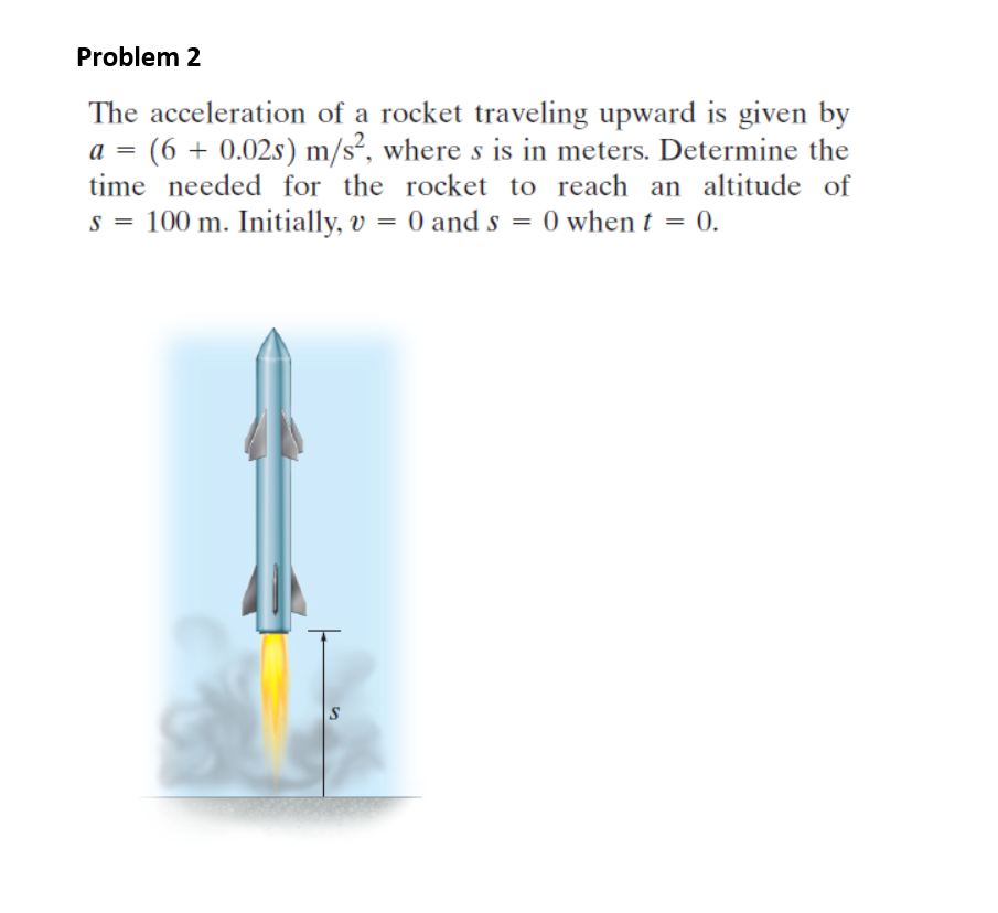 Solved The Acceleration Of A Rocket Traveling Upward Is Chegg