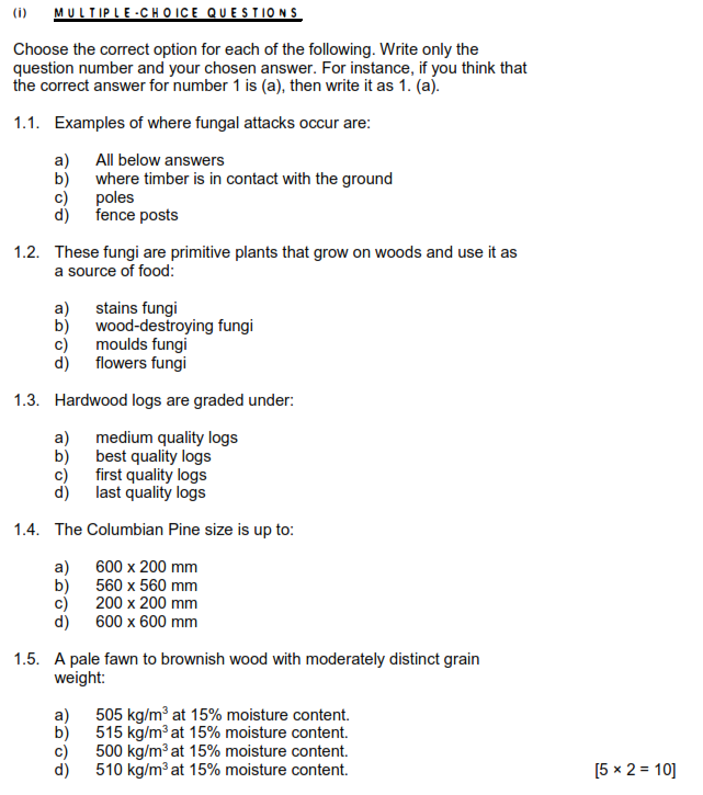 Solved I MUL LE CHOICE QUESTIONS Choose The Correct Option Chegg