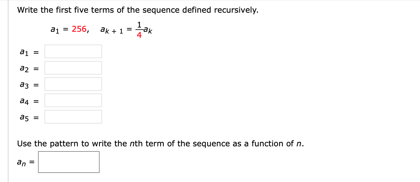 Solved Write The First Five Terms Of The Sequence Defined Chegg