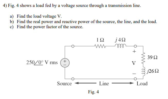 Solved Fig Shows A Load Fed By A Voltage Source Chegg