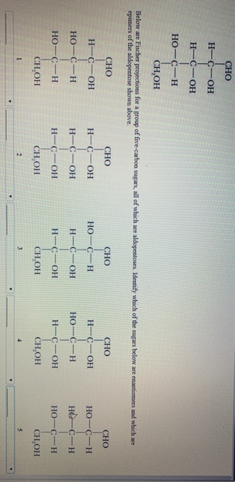 Solved Cho H C Oh Ho C H Ch Oh Projections For A Group Of Chegg