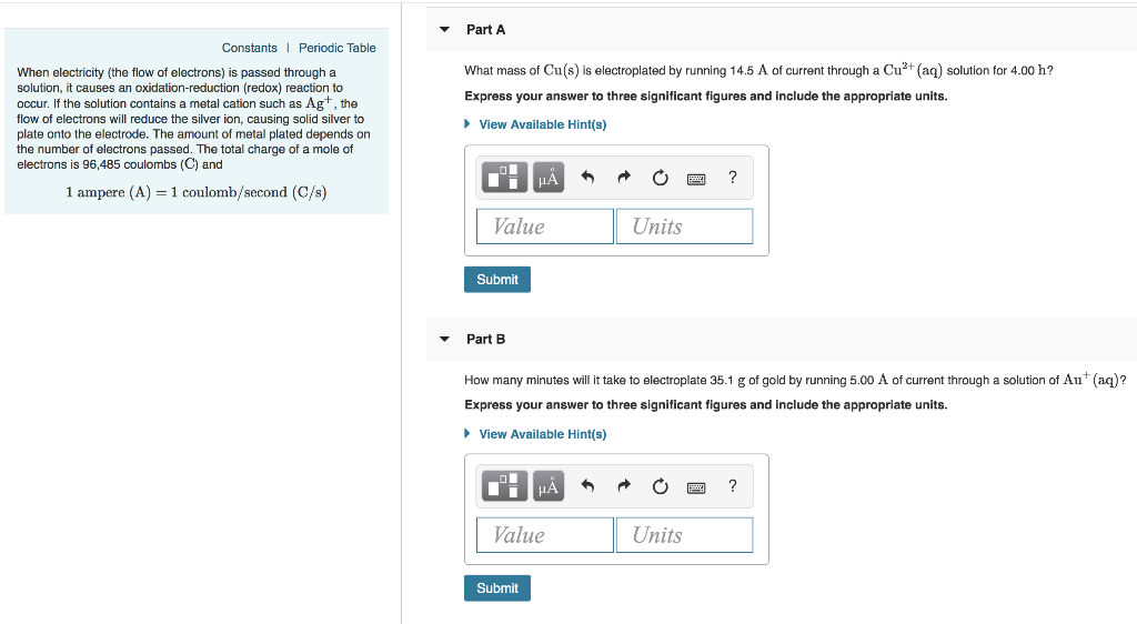 Solved Part A Constants Periodic Table What Mass Of Cu S Is Chegg