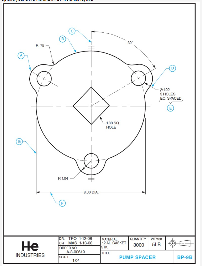 Solved Please Need Assist With Drawing In Autocad Chegg