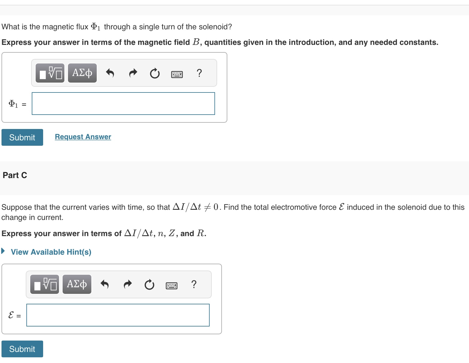 Solved What Is The Magnetic Flux Through A Single Turn Of Chegg