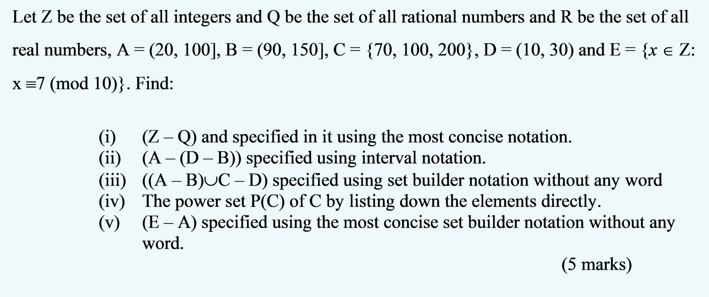 Solved Let Z Be The Set Of All Integers And Q Be The Set Of Chegg