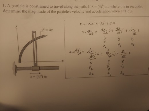 Solved 1 A Particle Is Constrained To Travel Along The Chegg