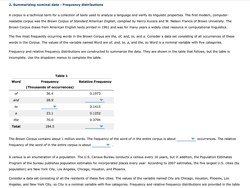 Solved A Corpus Is A Technical Term For A Collection Of Chegg