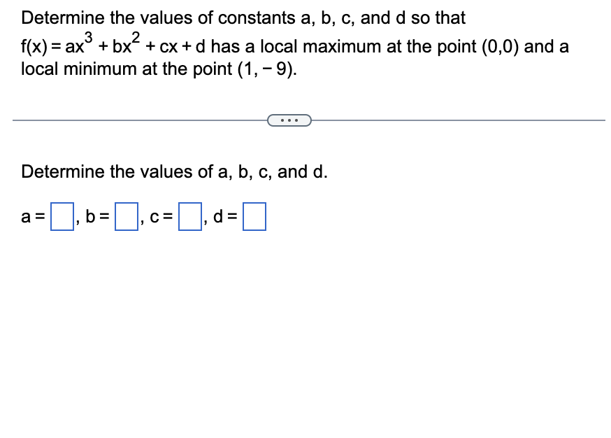 Solved Determine The Values Of Constants A B C And D So Chegg