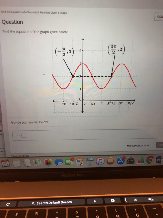 Solved Find The Equation Of A Sinusoidal Function Given A Chegg