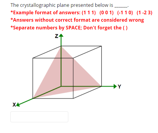 Solved The Crystallographic Plane Presented Below Is Chegg