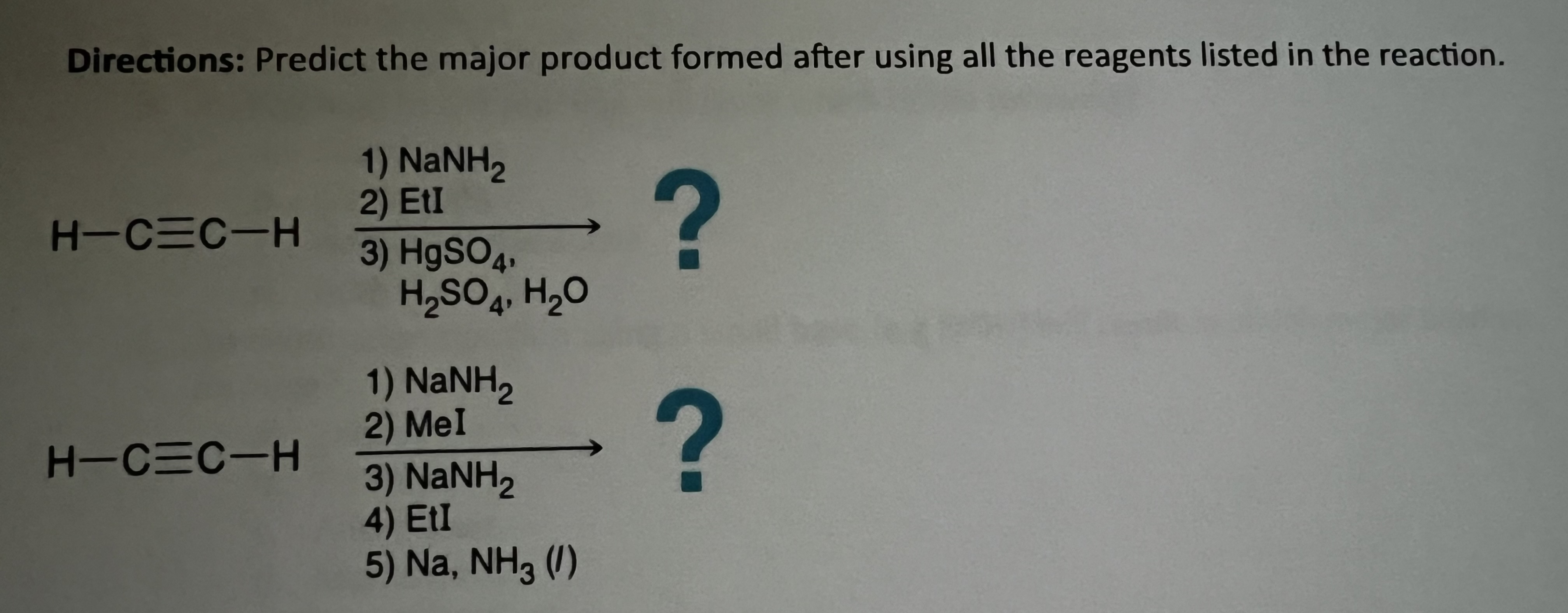 Solved Directions Predict The Major Product Formed After Chegg